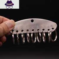 加厚不锈铁钥匙盘收纳可标记钥匙板分类管理锁匙牌铁环钥匙扣圈串 FISH BASKET