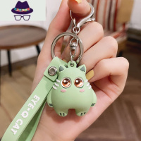 网红猫情侣钥匙挂件链ins车钥匙扣女可爱情侣男书包挂件圈环 FISH BASKET