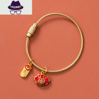 鎏金珐琅彩钢丝圈钥匙扣挂件创意国潮古风汽车链锁匙圈环DIY挂饰 FISH BASKET