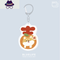 原创设计柴犬大吉大利钥匙扣滴胶可爱适用于airpods挂件 FISH BASKET