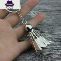 羽毛球书包挂件饰品创意小礼品 金属仿真羽毛球模型钥匙扣链挂件 FISH BASKET