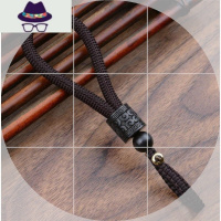 黑檀木手工编织汽车钥匙扣绳子手腕绳短款钥匙链挂绳男女 FISH BASKET