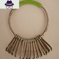 新款金属创意钥匙串个人部门简约手环钥匙多挂扣收纳盘圆圈环纯色 FISH BASKET钥匙扣