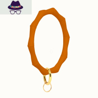 NAYA竹节款硅胶手环钥匙圈女生2021夸张纯色手腕锁匙扣防丢钥匙链 FISH BASKET钥匙扣