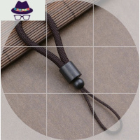 古风精雕黑檀木手工编织防丢钥匙链挂绳男汽车钥匙扣挂件绳女 FISH BASKET