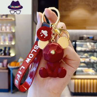 大耳朵熊钥匙扣女可爱精致创意小熊车钥匙挂饰书包挂件钥匙链 FISH BASKET
