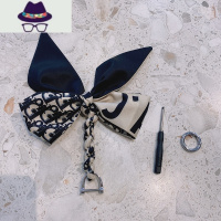 钥匙挂件ins网红丝巾手工编织蝴蝶结马蹄扣锁匙链挂饰小红书同款 FISH BASKET钥匙扣