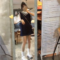 2020新款韩版男友风宽松无袖连衣裙中长款百搭学生背心裙子女