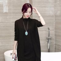 大码女装胖MM2019春季女装 两件套洋气胖妹妹春装显瘦藏肉连衣裙