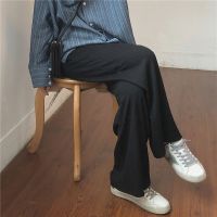 胖妹妹裤子大码女装夏季黑色阔腿裤女学生休闲高腰直筒裤拖地裤女