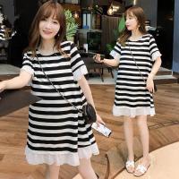 孕妇连衣裙春夏装时尚款中长款孕妇装蕾丝裙春夏季宽松孕妇上衣服