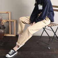 加绒/不加绒95棉哈伦工装裤女韩版显瘦阔腿直筒宽松牛仔老爹裤女