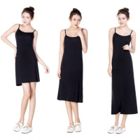 2020春夏新款吊带裙女打底裙大码无袖内搭衬裙莫代尔宽松背心长裙