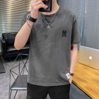 100%纯棉T恤男ins上衣短袖男情侣装男士短袖夏季男装白色打底衫