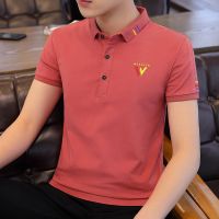 纯棉T恤男短袖翻领POLO衫男韩版修身汗衫男装半袖T男士夏季上衣
