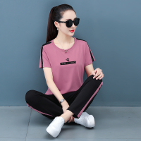 唯逸衣品休闲运动套装女夏季2020年新款初秋韩版宽松时尚长裤两件套