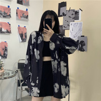 唯逸衣品扎染衬衫女2020秋季薄款设计感小众宽松港风复古衬衣上衣ins