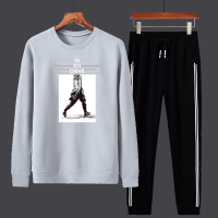 男士卫衣春秋宽松搭配一套帅气休闲运动套装