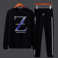 男士卫衣套装男2020春秋新款宽松青少年印花卫衣套装