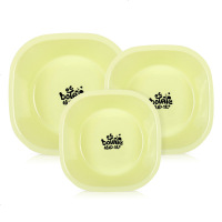 植护 婴儿脸盆宝宝洗脸盆儿童PP盆加厚新生婴儿卡通小脸盆 绿色组合3个(大中小)