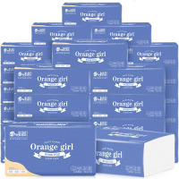 桔子姑娘 抽纸 餐巾纸卫生纸婴儿擦手纸面纸家用实惠装面巾纸巾整箱300张 100抽*10包/提