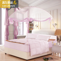 三维工匠三开圆密蒙古包无底学生蚊帐单人双人家用1.5米1.8m床