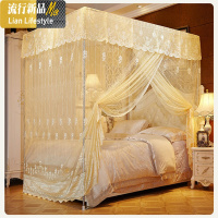 三维工匠蚊帐单开宫廷蚊帐加密公主风家用婚庆双人床宿舍蚊帐1.5m1.8米