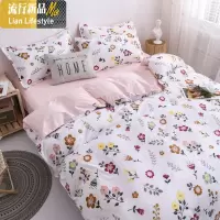 少女心学生宿舍三件套双人四件套被套床单被罩1.5m1.8米床上用品4 三维工匠