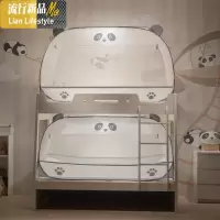 新款子母床蚊帐免安装蒙古包上下床儿童卡通双层床1.2m1.5 三维工匠