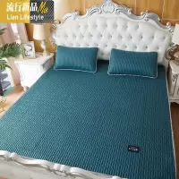 泰国乳胶凉席三件套天丝空调软席子1.5冰丝1.8m床可折叠水洗夏季 三维工匠凉席/凉枕