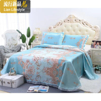 2019新款欧式冰丝凉席三件套1.51.8米床单款空调席可机洗 可折叠 三维工匠凉席/凉枕