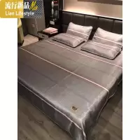 夏季可水洗冰丝凉席1.8m床1.5米机洗可折叠2.0米软席子三件套 三维工匠凉席/凉枕