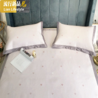 爱心凉席冰丝席三件套可水洗夏季空调养生软席1.5/1.8m床可折叠 三维工匠凉席/凉枕