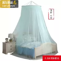 吊顶蚊帐欧式双人家用落地公主风加密免安装圆顶1.2m/1.5m/1.8m床 三维工匠