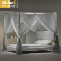新款宫廷落地蚊帐双层支架加密公主风1.8/2m2.2米单人家用 三维工匠