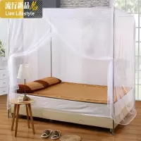 两用床帘.m纹帐家用蚊帐方顶支架儿童带双人床落地.米单人床 三维工匠