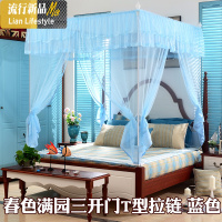 新款蚊帐家用宝宝儿童防摔公主风1.5米1.8m床家用支架纹账子欧式 三维工匠