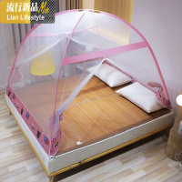 蒙古包1.5m床 1.8m家用2米蚊帐防摔三开2.2支架1.2加厚纹账新款 三维工匠