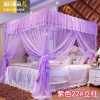 防蚊家用蚊帐三开1.5米1.8x2.0账子1.8m床双床蚊帐2米2.2床 三维工匠