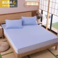 可折叠冰丝凉席三件套1.8m床云母席子1.5m床笠式夏季凉感席可机洗 三维工匠凉席/凉枕