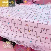 少女心桌布ins风日系书桌学生可爱公主风粉色梳妆台布蕾丝布艺小 三维工匠