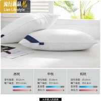 一对装五星酒店羽绒枕芯家用羽丝棉护颈枕芯单人学生枕头 三维工匠