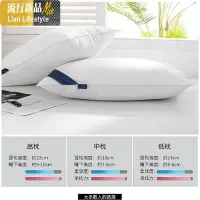 一对装五星酒店羽绒枕芯家用羽丝棉护颈枕芯单人学生枕头 三维工匠