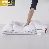 五星级酒店羽绒枕头白鹅绒家用单人羽绒枕芯一对护颈枕 三维工匠
