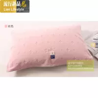 棉枕巾 素色提锻浮线绣花柔软舒适 情侣款四季枕巾1对 三维工匠