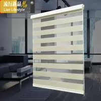 北欧卷帘升降遮光百叶窗帘卷拉式办公室厨房厕所卫生间免打孔防水 三维工匠