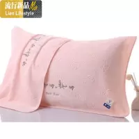棉枕巾2条装 欧式绣花棉情侣枕头巾 三维工匠