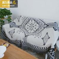 现代简约沙发布文艺个性沙发巾夏季休闲沙发毯北欧地毯拍摄背景 三维工匠坐垫