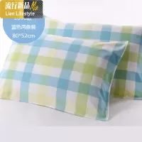 枕巾 一对 情侣 春夏季纱布透气棉不色田园枕头巾枕巾 三维工匠