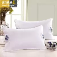 薰衣安眠高回弹不变形酒店枕芯 超细纤维羽丝绒枕头 单人/一对 三维工匠